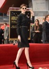 Anne Hathaway in tight dress at Hugh Jackman Hollywood Walk of Fame ceremony